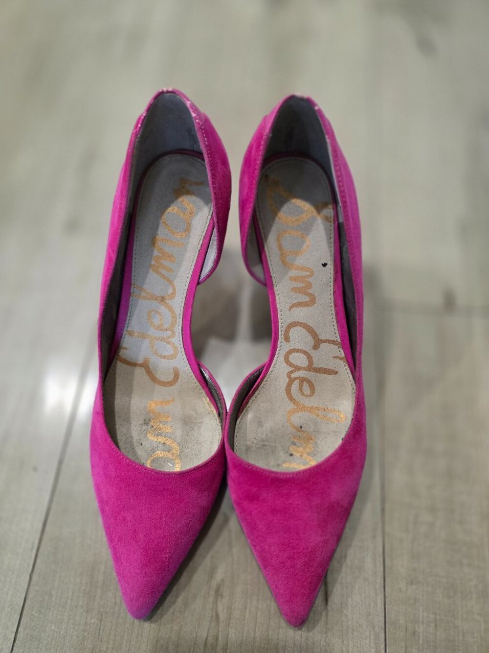 Sam Edelman womens pink suede pump (7.5)